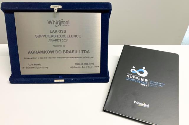 Award from the Whirlpool's Latin America Supplier Conference